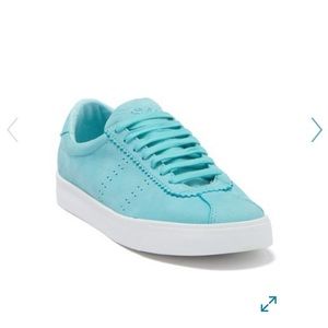 Superga teal platform sneaker